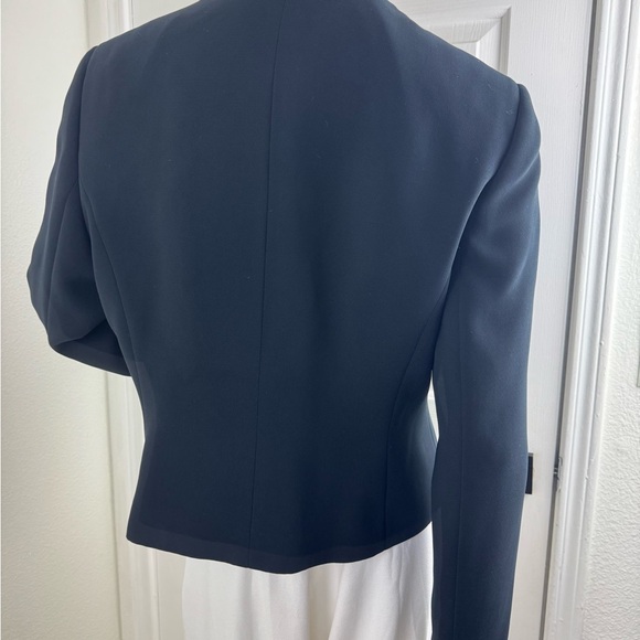 Tahari Blazer Jacket Size 14 Polyester Button Detail Career Office Military - Picture 6 of 10